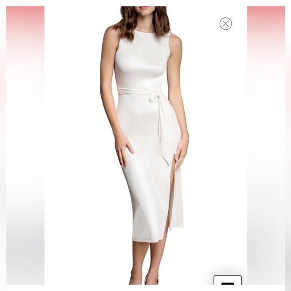 Dress The Population - NWT Karlie Sleeveless
Body-Con Midi Cocktail Dress White - Picture 16 of 16